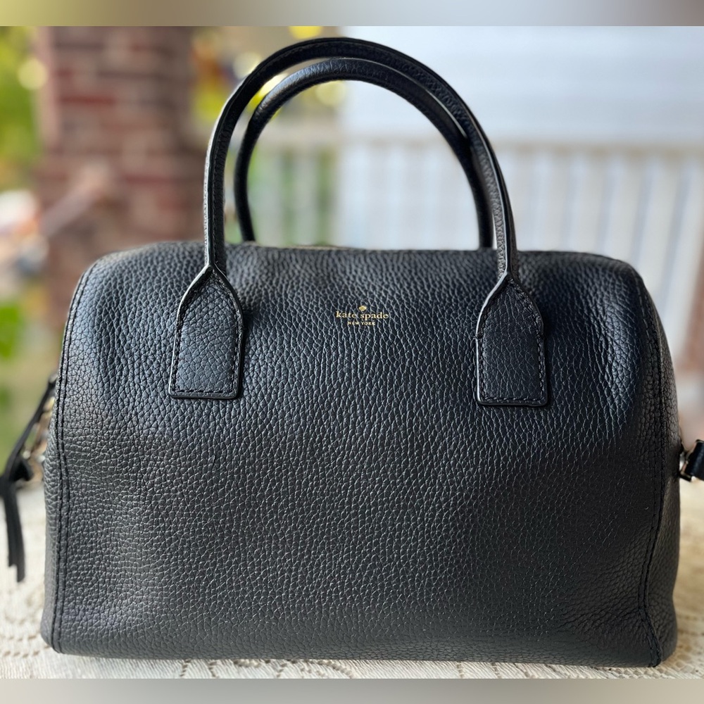 Kate Spade New York Black Pebbled Leather Doctor Satchel